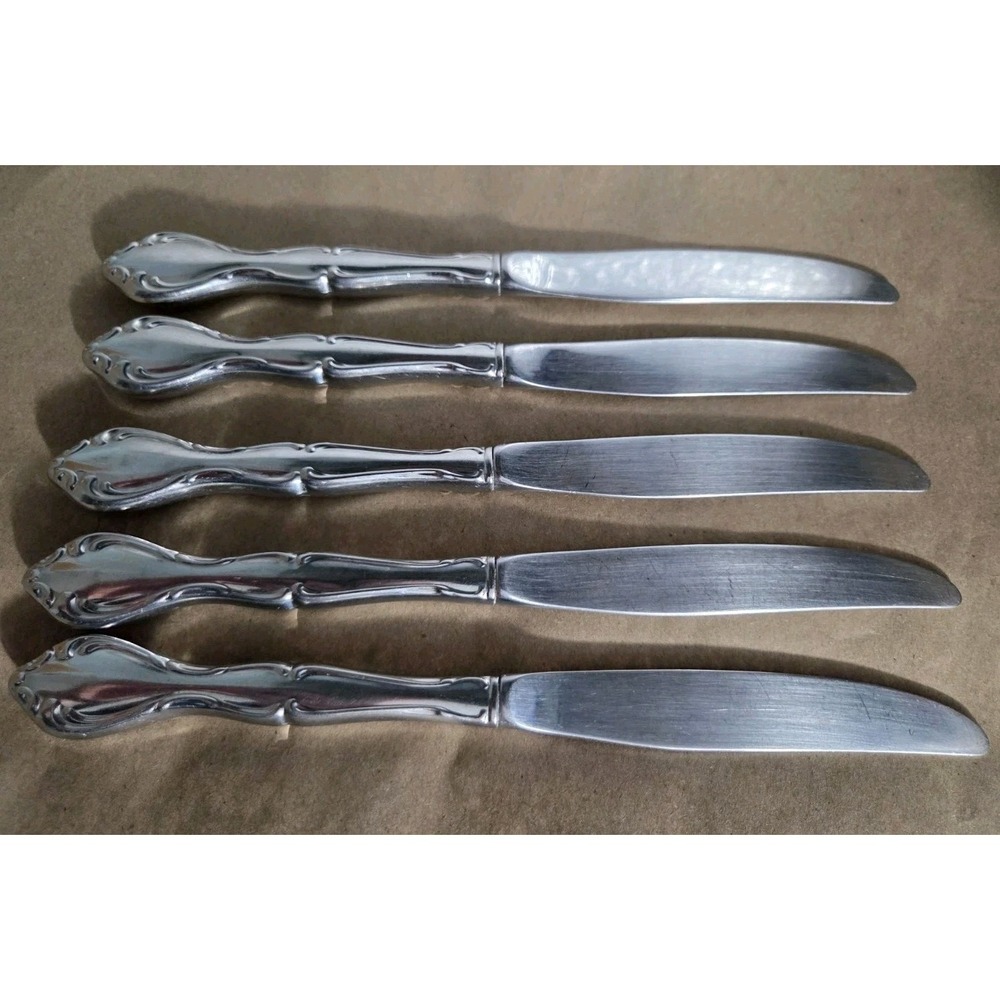 Oneida Community Cantata Stainless Flatware 5pc Knife Lot 9in Silverware